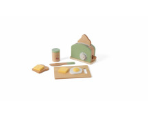 Houten broodrooster set 9-delig in doos