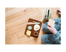 Houten broodrooster set 9-delig in doos Houten broodrooster set 9-delig in doos