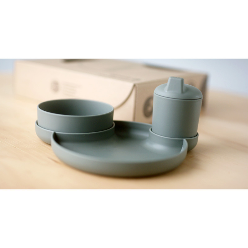 TINY Dinnertime servies geschenkset (olijfgroen/7-delig) TINY Dinnertime servies geschenkset (olijfgroen/7-delig)