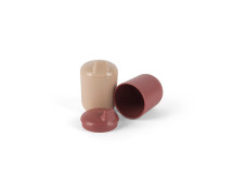 TINY Dinnertime drinkbekers (zand/rood/4-delig)