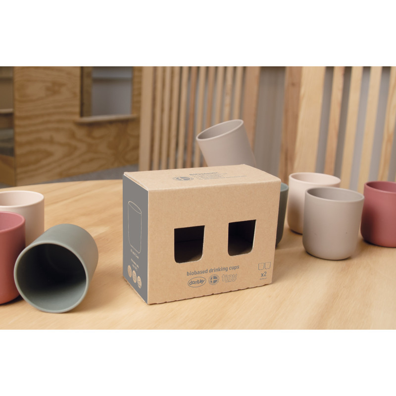 TINY Dinnertime bekerset (zand/rood/2-delig) TINY Dinnertime bekerset (zand/rood/2-delig)