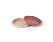 TINY Dinnertime bordenset (zand/rood/2-delig)