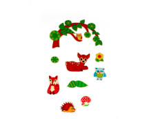 Houten mobile bosdieren