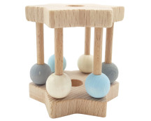 Stervormige rammelaar (naturel/blauw)