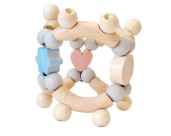 Rammelaar hart (naturel/pastel)