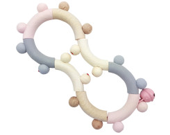 Rammelaar achtvormig (naturel/roze)