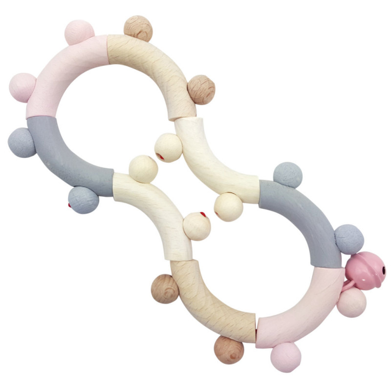 Rammelaar achtvormig (naturel/roze)