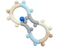 Rammelaar achtvormig (naturel/blauw)