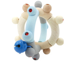 Rammelaar bol (naturel/blauw)
