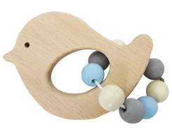 Rammelaar vogel (naturel/blauw)