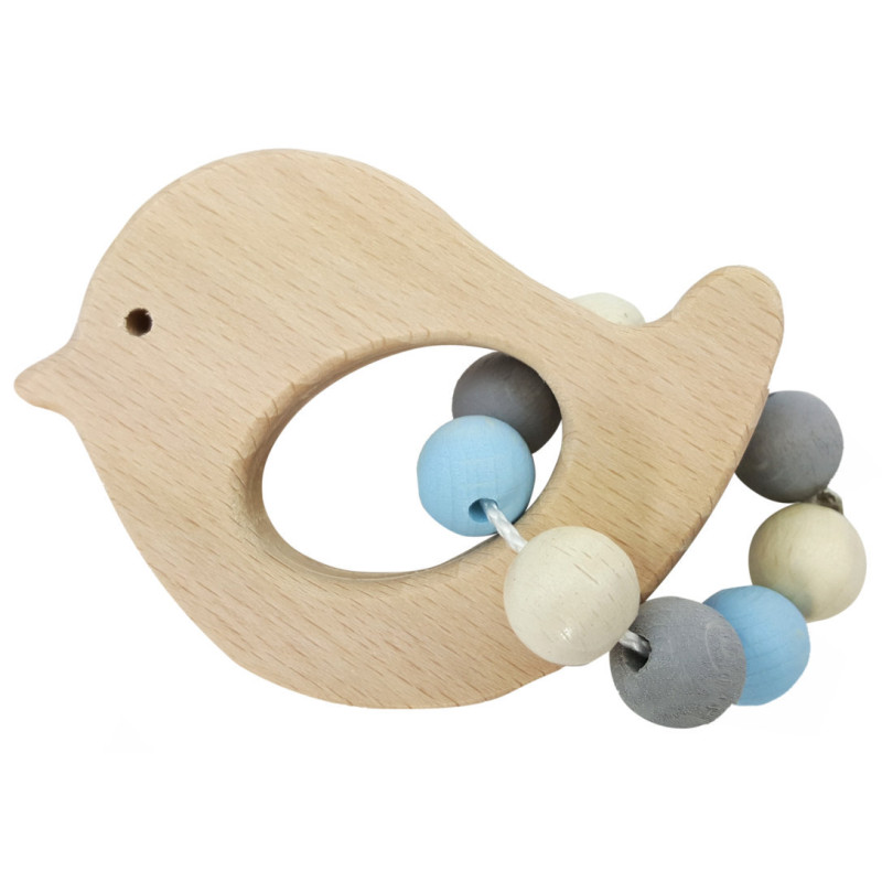 Rammelaar vogel (naturel/blauw)
