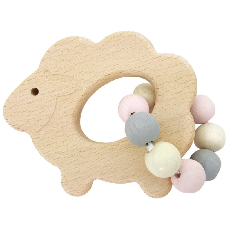 Rammelaar schaap (naturel/roze)