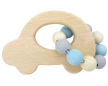 Rammelaar auto (naturel/blauw)