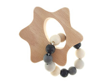 Stervormige rammelaar (naturel/zwart)