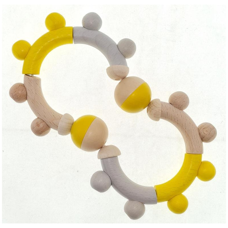 Rammelaar achtvormig (naturel/geel)