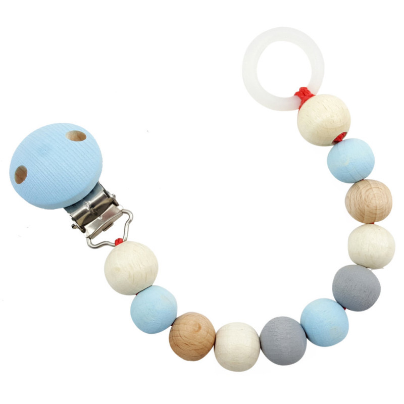 Speenketting (naturel/blauw) Speenketting (naturel/blauw)