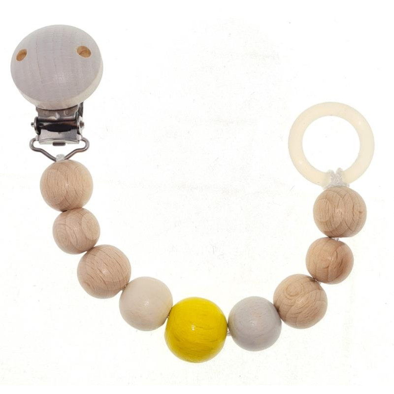 Speenketting (naturel/geel) Speenketting (naturel/geel)