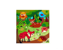 Houten puzzel bosdieren