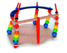 Babyschommel deluxe (naturel/regenboog)