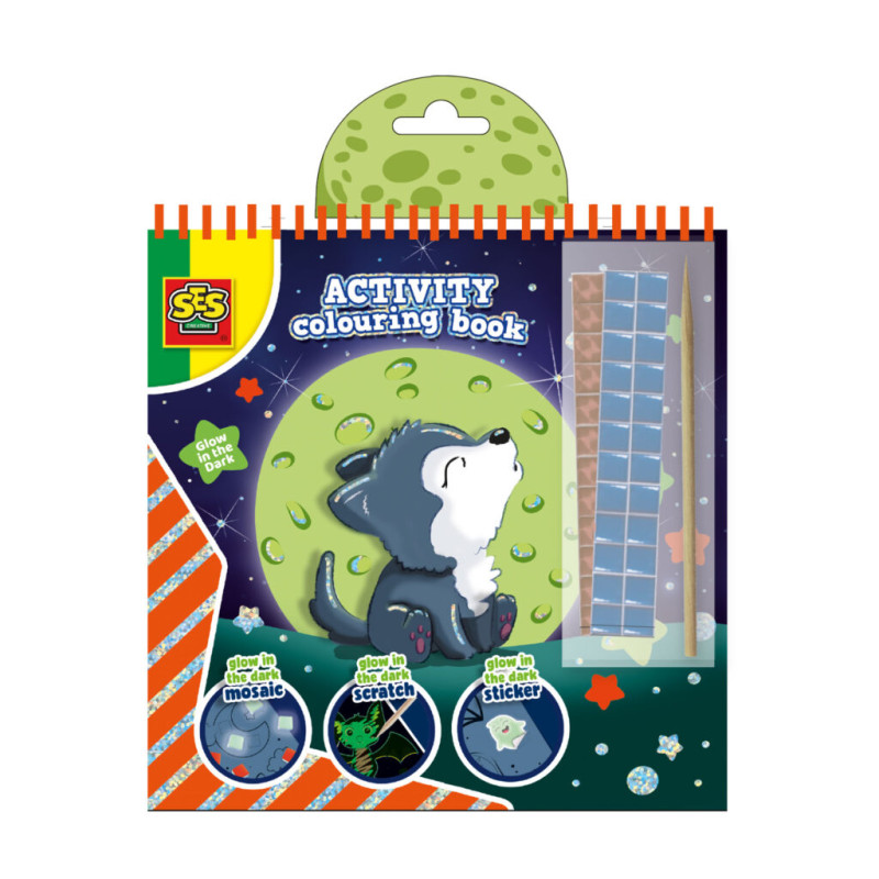 Doe kleurboek glow in the dark 3 in 1 Doe kleurboek glow in the dark 3 in 1