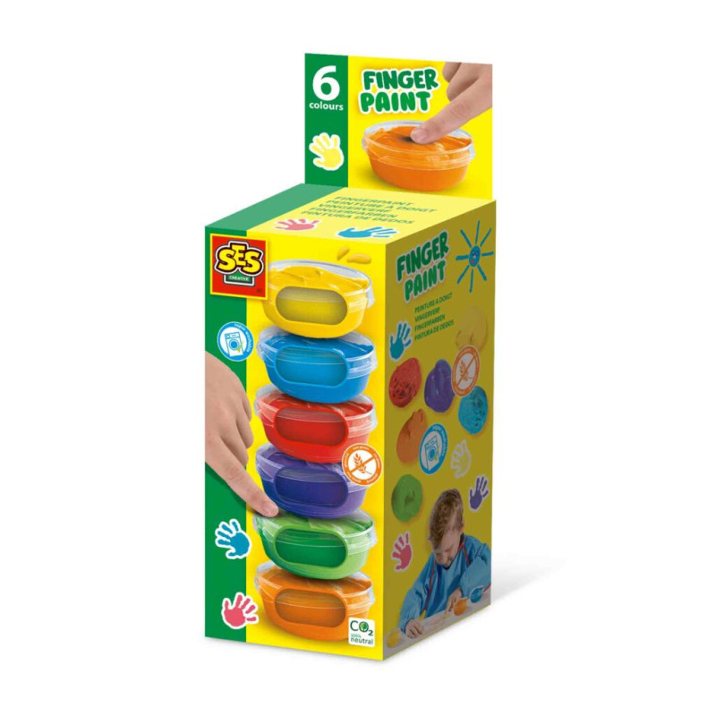 Vingerverf 6 kleuren x 45ml Vingerverf 6 kleuren x 45ml