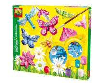 Gieten en schilderen - vlinders glitter