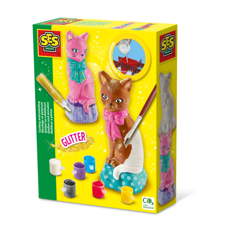 Gieten en schilderen - kat Gieten en schilderen - kat