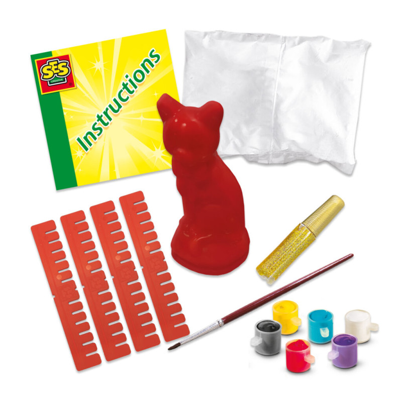 Gieten en schilderen - kat Gieten en schilderen - kat