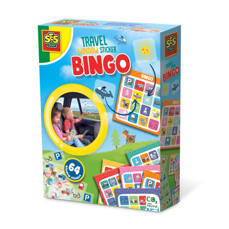 Reisspel raamsticker bingo