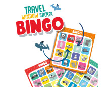 Reisspel raamsticker bingo