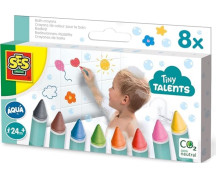 Tiny Talents - Kleuren in bad (8 krijtjes)