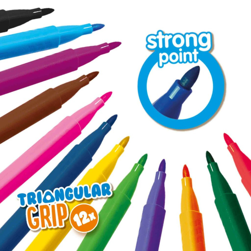 Kleuren op nummers - Driehoek grip stiften Kleuren op nummers - Driehoek grip stiften