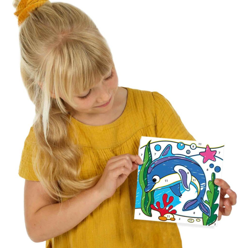 Kleuren op nummers - Driehoek grip stiften Kleuren op nummers - Driehoek grip stiften