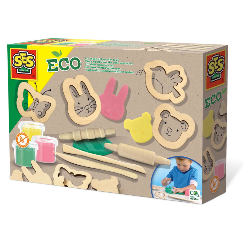 ECO - klei met houten tools ECO - klei met houten tools
