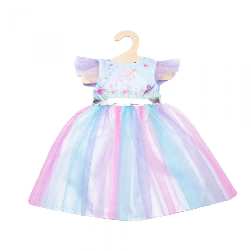 Jurk 'Fee & Eenhoorn' met kroon (28-35cm)