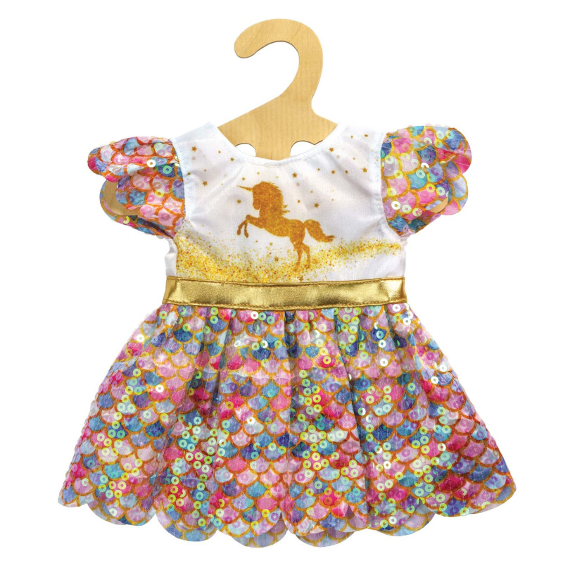 Glitterjurk eenhoorn Goldy (28-35cm) Glitterjurk eenhoorn Goldy (28-35cm)
