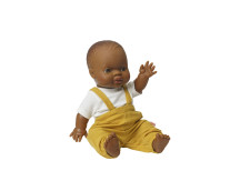 Tuinbroek met t-shirt okergeel/wit (28-35cm) Tuinbroek met t-shirt okergeel/wit (28-35cm)