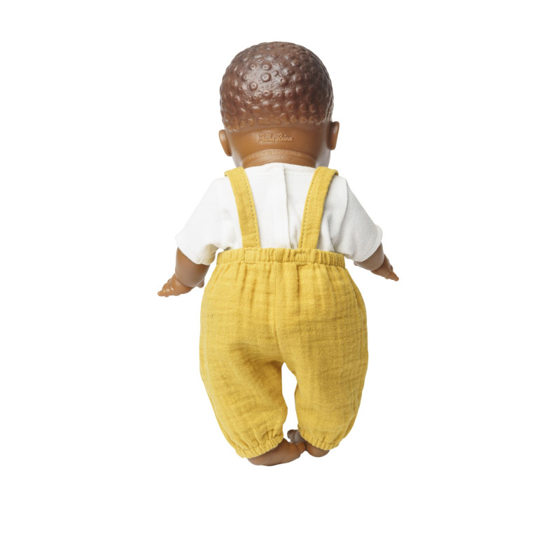 Tuinbroek met t-shirt okergeel/wit (28-35cm) Tuinbroek met t-shirt okergeel/wit (28-35cm)