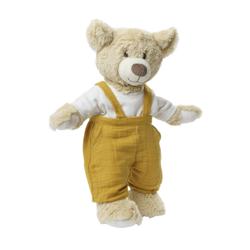 Tuinbroek met t-shirt okergeel/wit (28-35cm) Tuinbroek met t-shirt okergeel/wit (28-35cm)