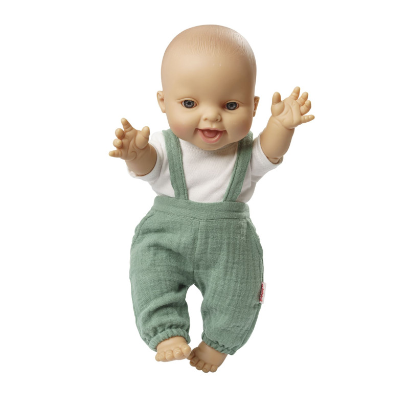 Tuinbroek met t-shirt saliegroen/wit (28-35cm) Tuinbroek met t-shirt saliegroen/wit (28-35cm)
