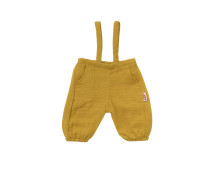 Tuinbroek met t-shirt okergeel (35-45cm)

