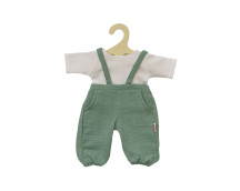 Tuinbroek met t-shirt saliegroen (35-45cm)