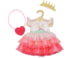 Jurk Prinses Emily met kroon (35-45cm)