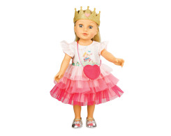 Jurk Prinses Emily met kroon (35-45cm)