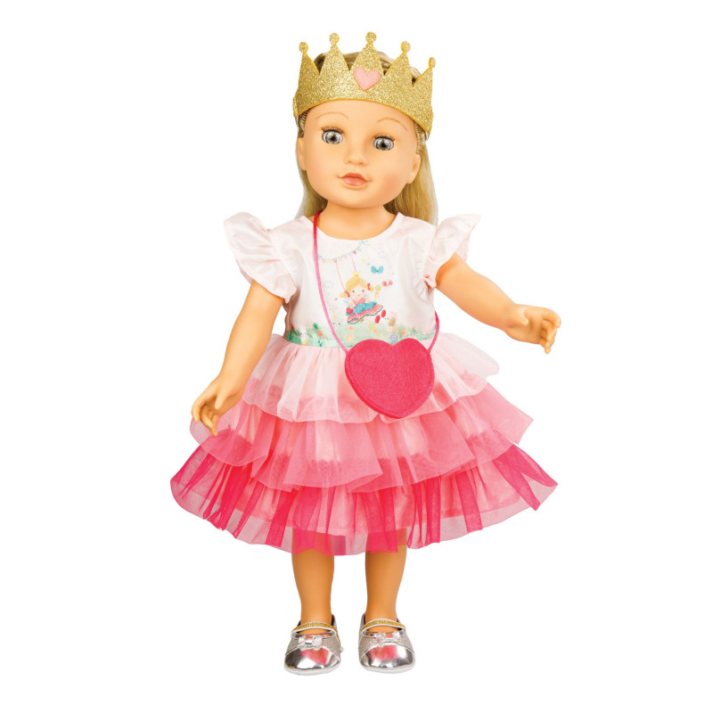 Jurk Prinses Emily met kroon (35-45cm)