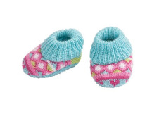 Slofjes (blauw/print) maat 35-45cm