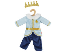 Kledingset met kroon Prins Luka (35-45 cm)