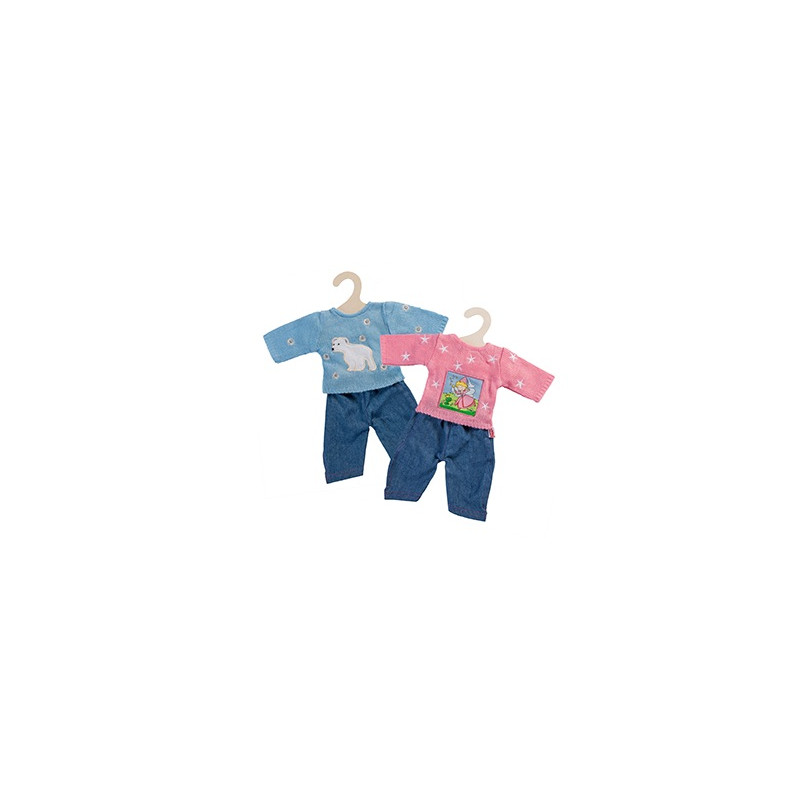 Jeans met gebreide trui 35/45cm Jeans met gebreide trui 35/45cm