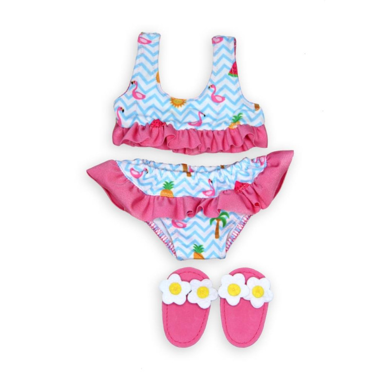 Flamingo bikini met slippers (35-45cm) Flamingo bikini met slippers (35-45cm)