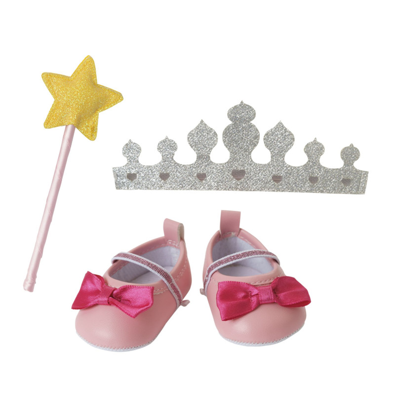 Accessoireset ballerina's, glitterkroon en toverstaf (30-34cm) Accessoireset ballerina's, glitterkroon en toverstaf (30-34cm)